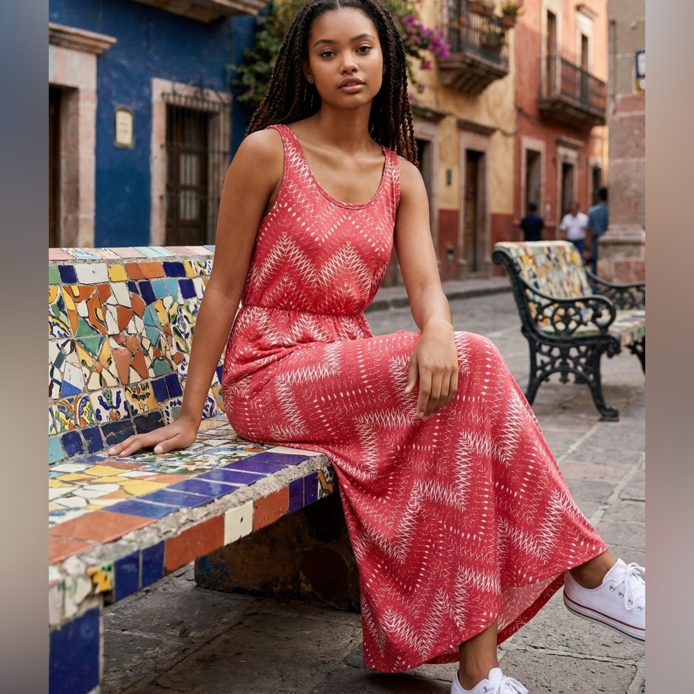 Sonoma Patterned Sleeveless Maxi Dress - Picture 12 of 12